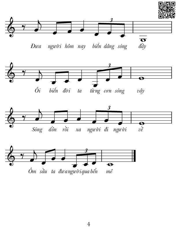 Page 4 of Sheet music PDF Đưa người - Lê Tín Hương