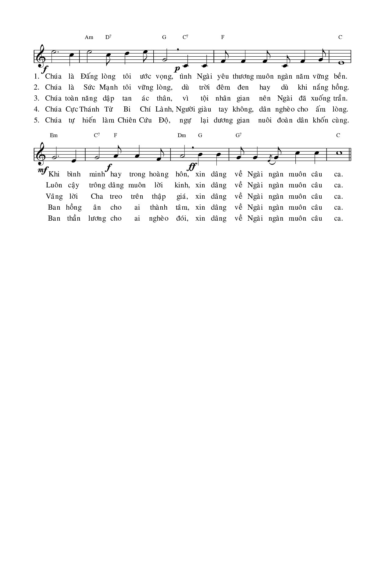 Page 2 of Sheet music PDF Ngát hương cứu độ - Phạm Đình Đài