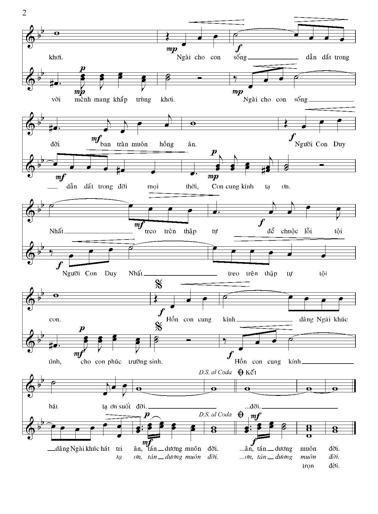Page 2 of Sheet music PDF Tặng vật tình yêu - Phạm Đình Đài