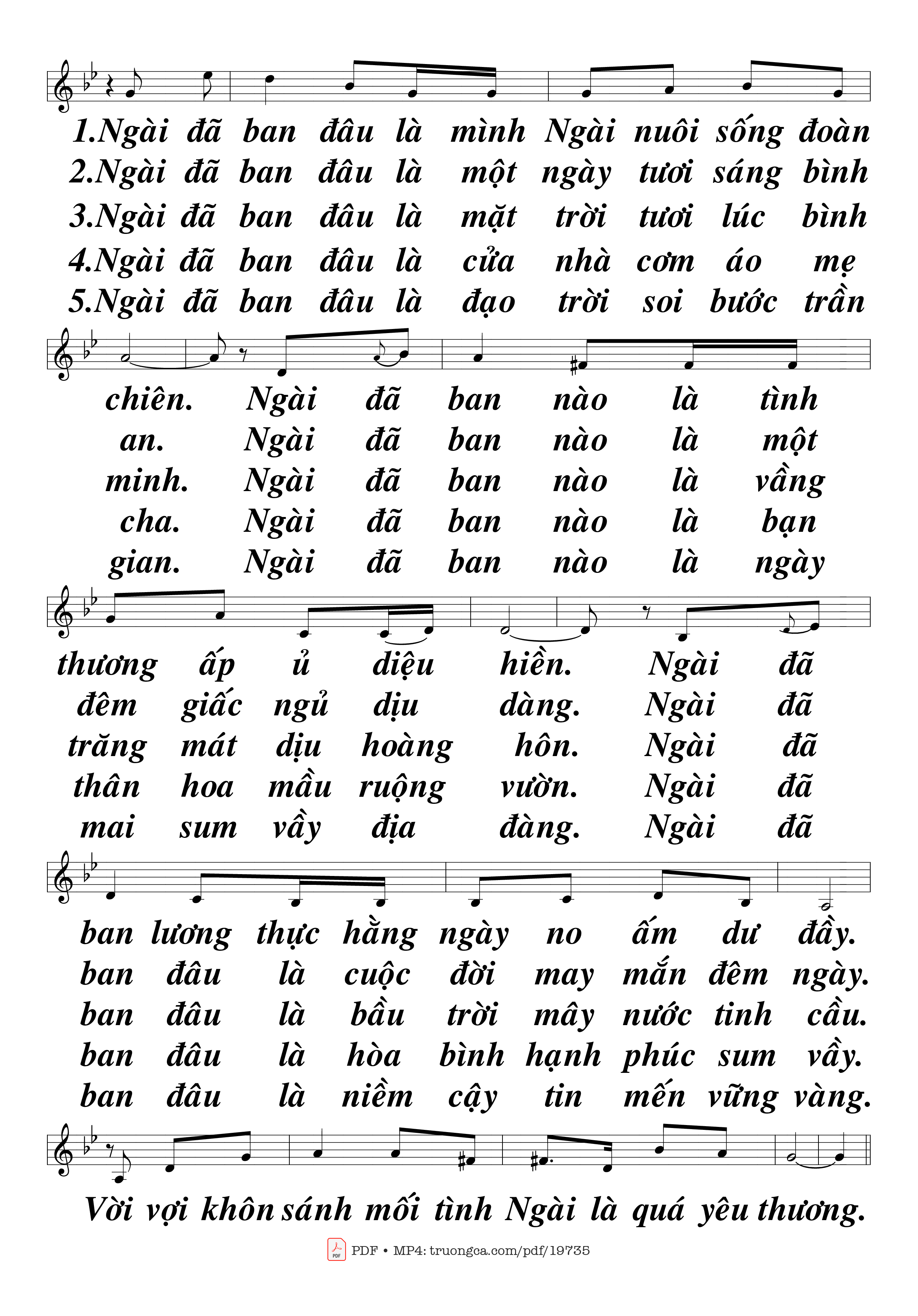 Page 2 of Sheet music PDF Ngài đã thương ban - Phạm Đình Đài