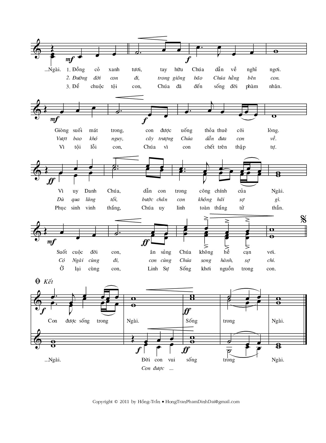 Page 2 of Sheet music PDF Sống trong Ngài - Phạm Đình Đài