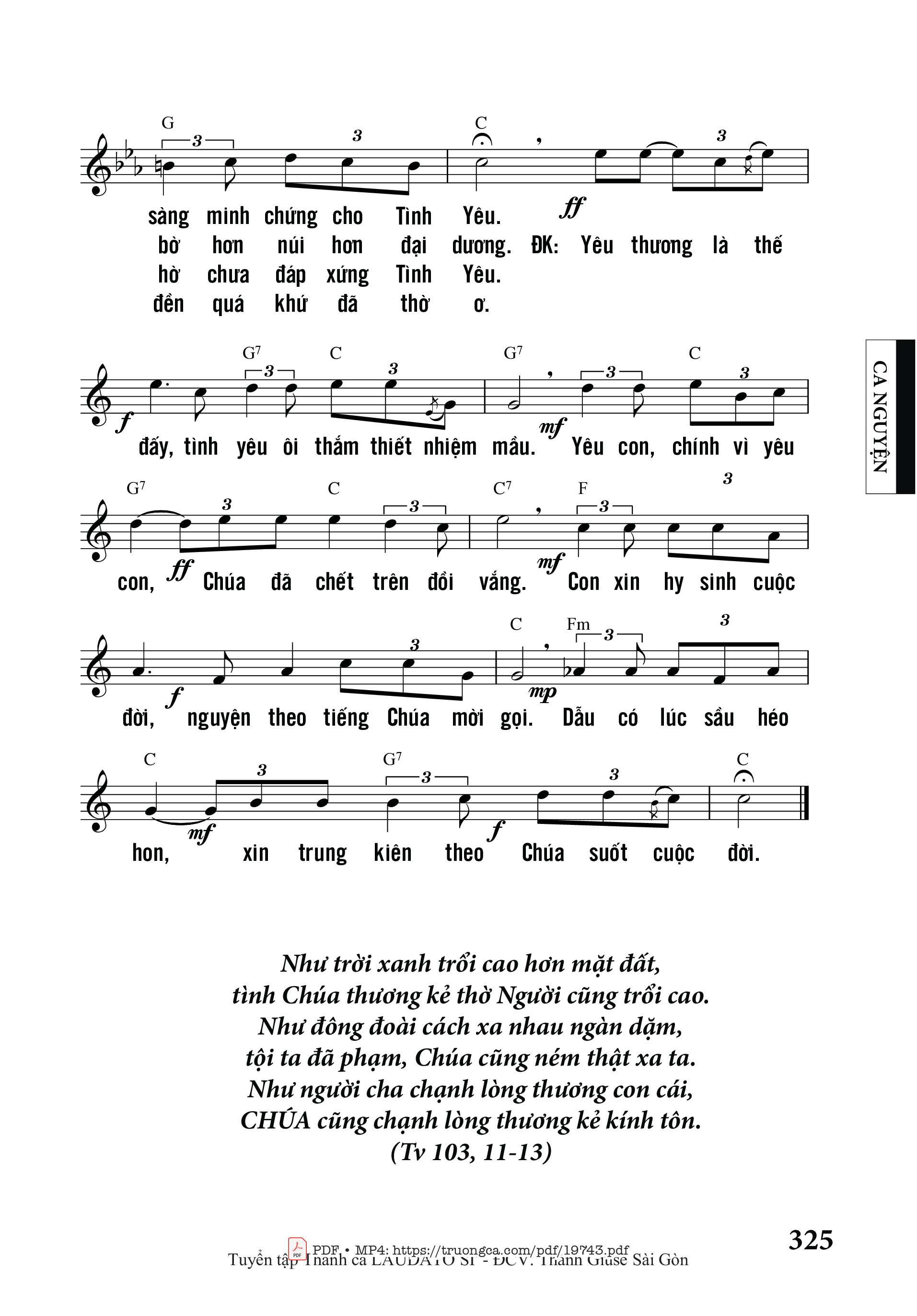 Page 2 of Sheet music PDF Tình thương nhiệm mầu - Phạm Đình Đài