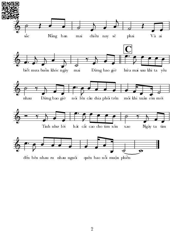 Page 3 of Sheet music PDF Đừng bao giờ hứa - Lê Tín Hương