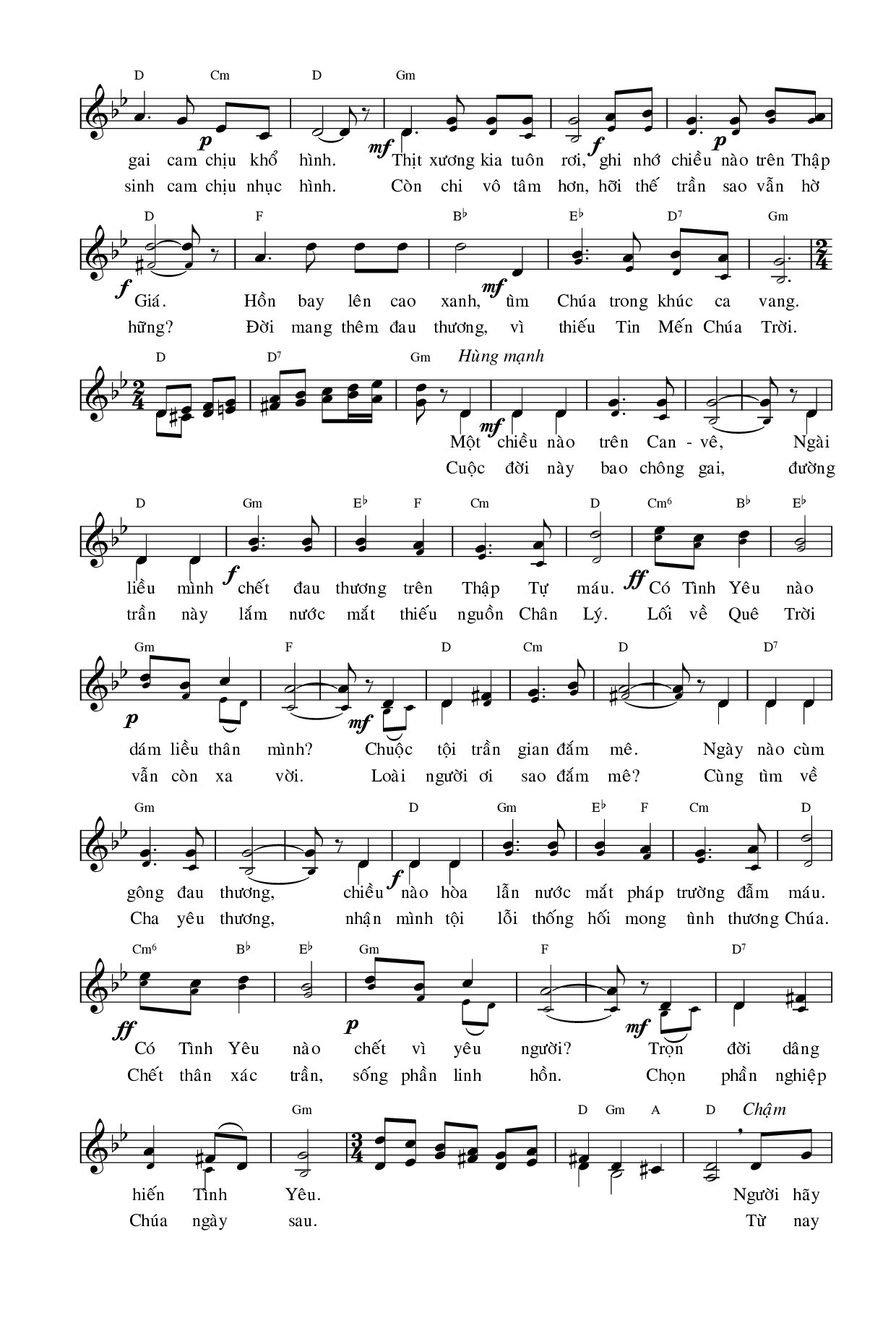 Page 2 of Sheet music PDF Hùng ca huyết sử - Phạm Đình Đài