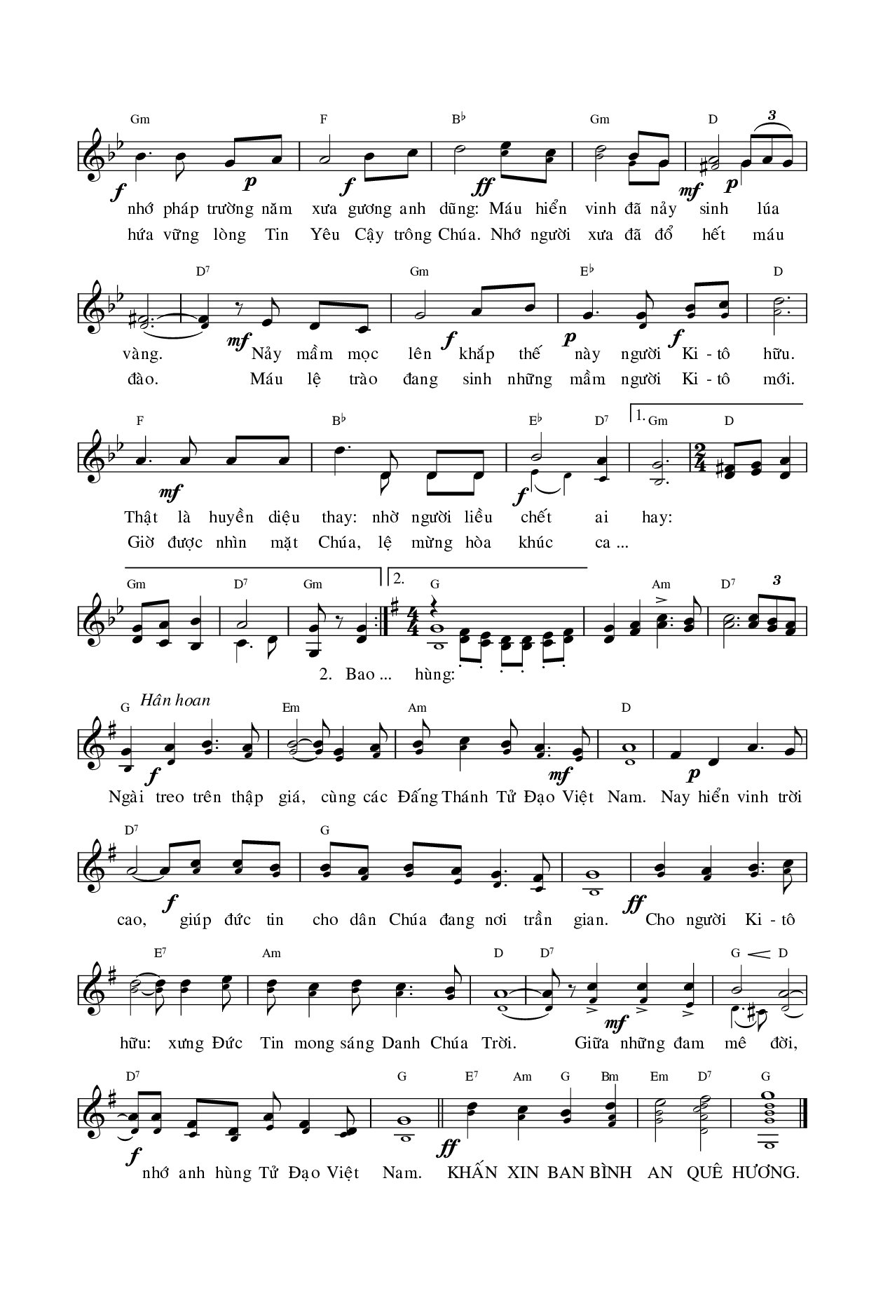 Page 3 of Sheet music PDF Hùng ca huyết sử - Phạm Đình Đài