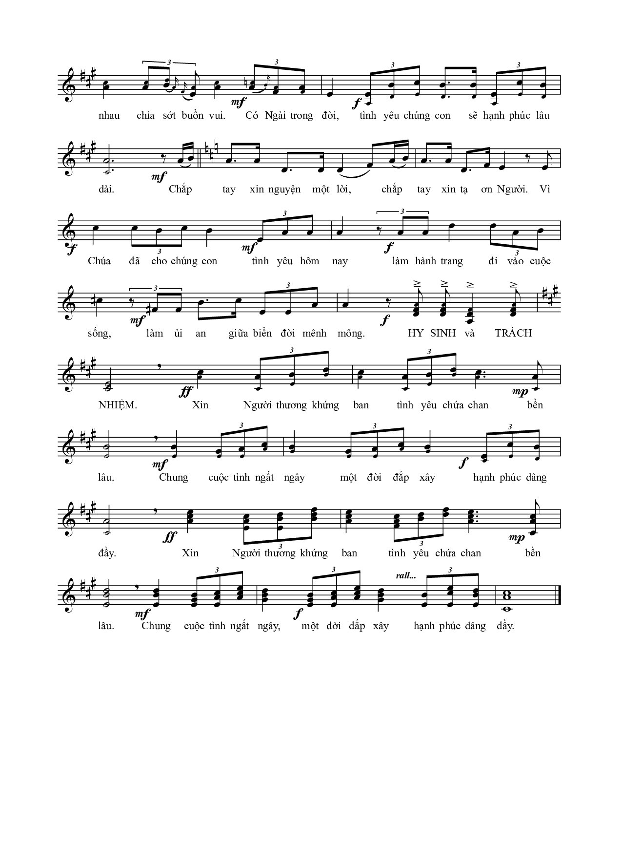 Page 2 of Sheet music PDF Chúa đã cho con tình yêu - Phạm Đình Đài