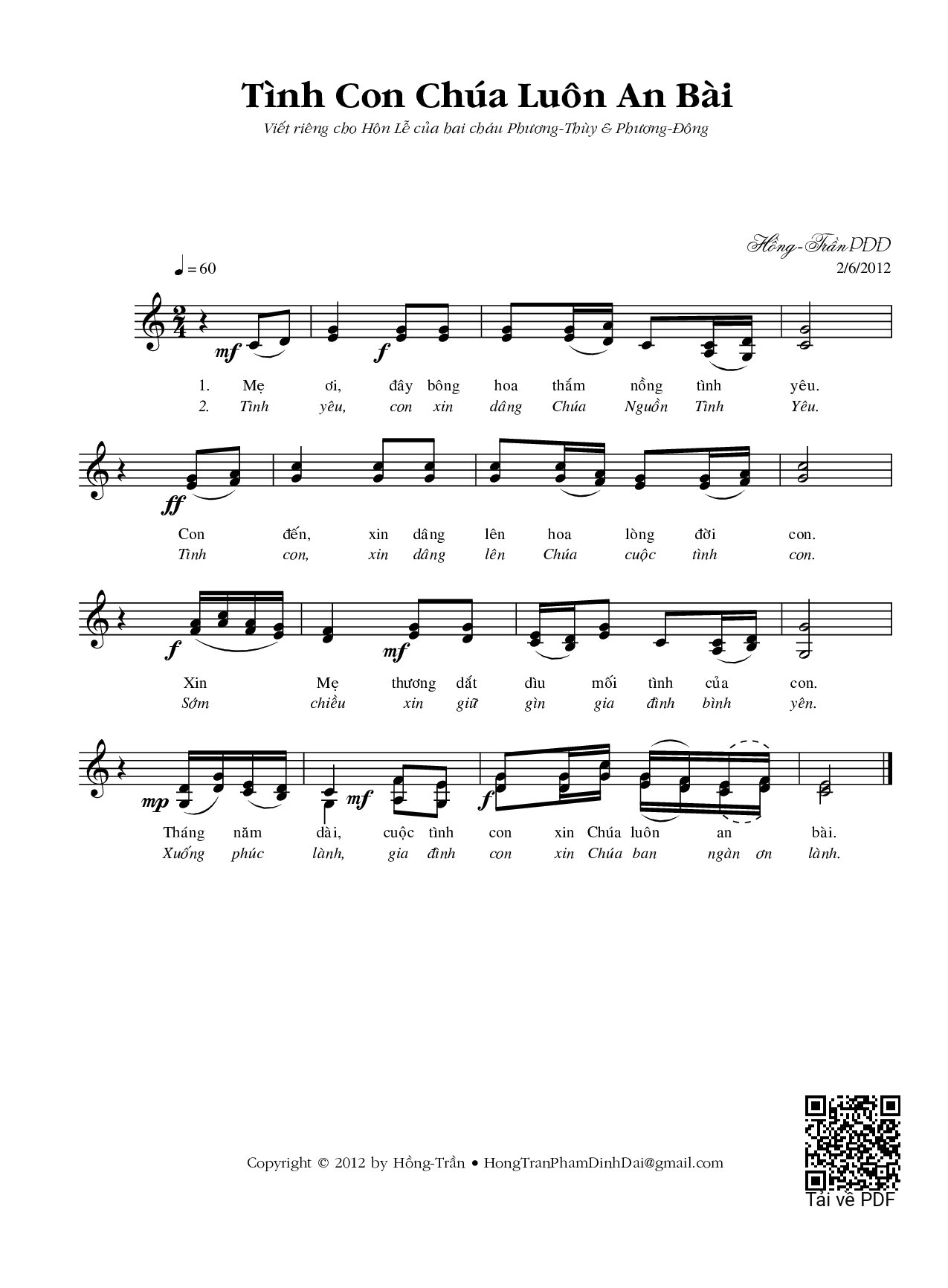 Tình con Chúa luôn an bài