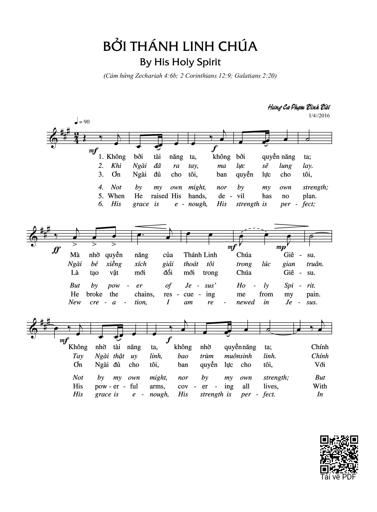 Bởi Thánh Linh Chúa