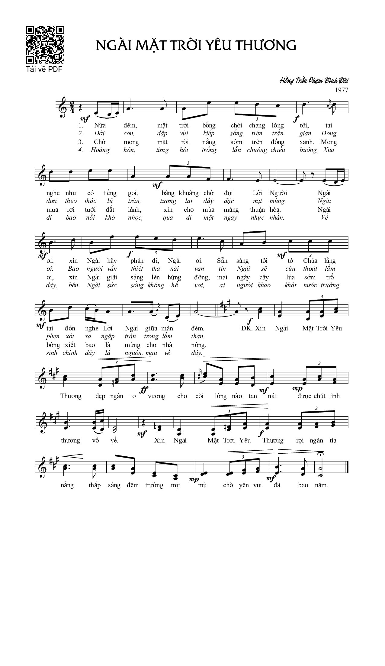 Ngài Mặt Trời Yêu Thương