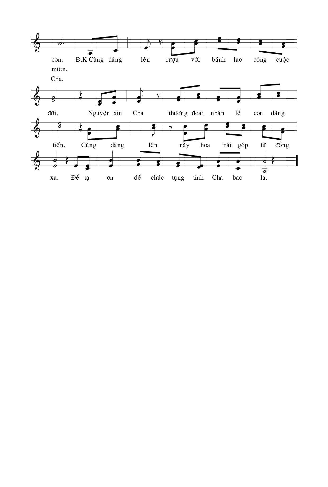 Page 2 of Sheet music PDF Cùng tiến dâng - Hương Đan