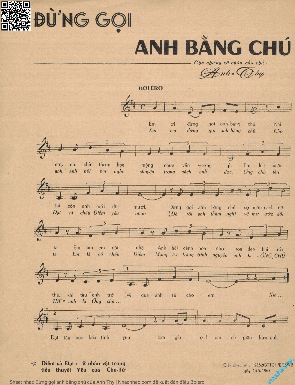 Page 2 of Sheet music PDF Đừng gọi anh bằng chú - Anh Thy