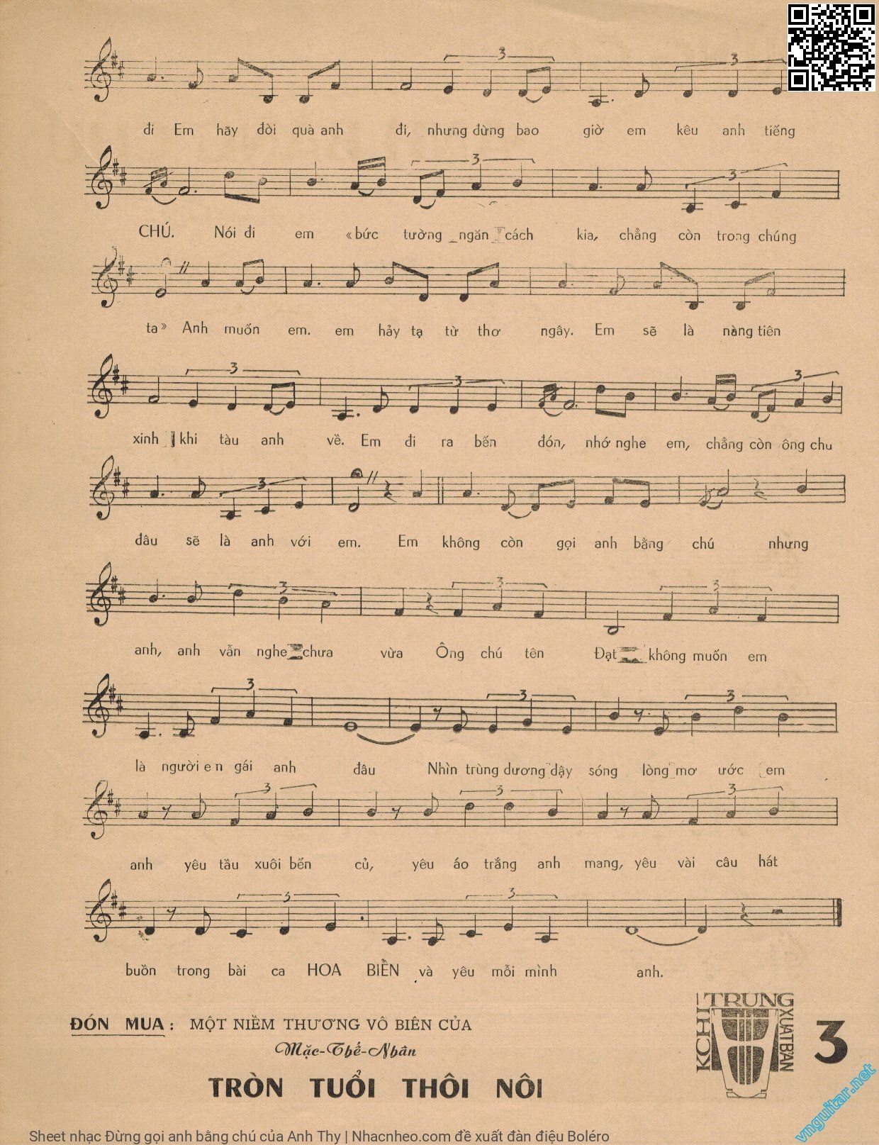 Page 3 of Sheet music PDF Đừng gọi anh bằng chú - Anh Thy