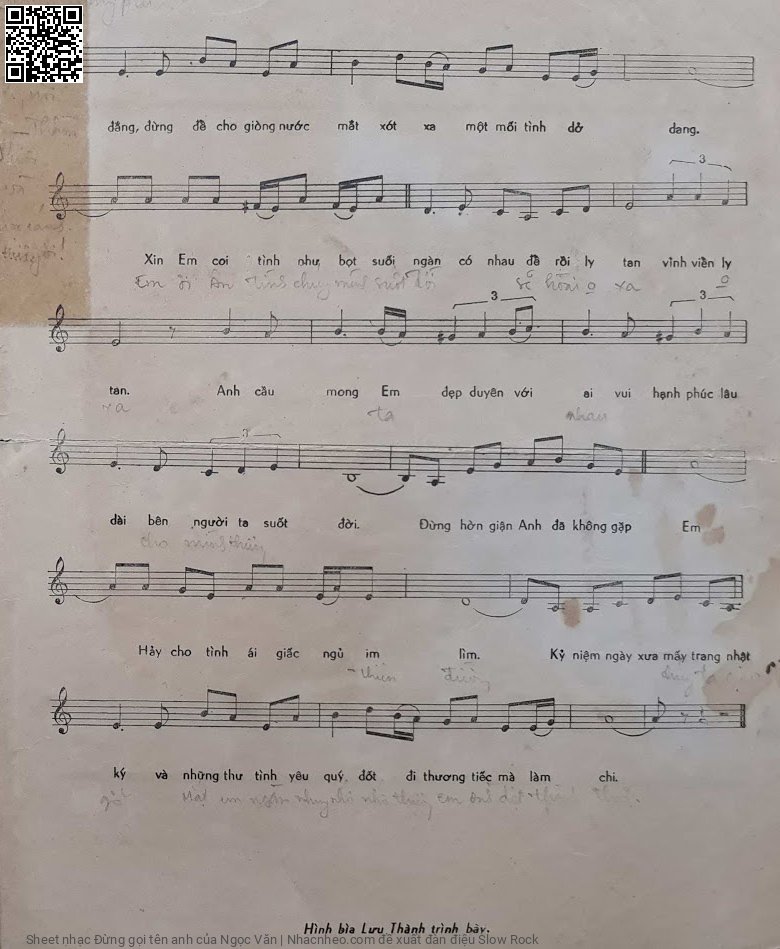 Page 3 of Sheet music PDF Đừng gọi tên anh - Ngọc Văn