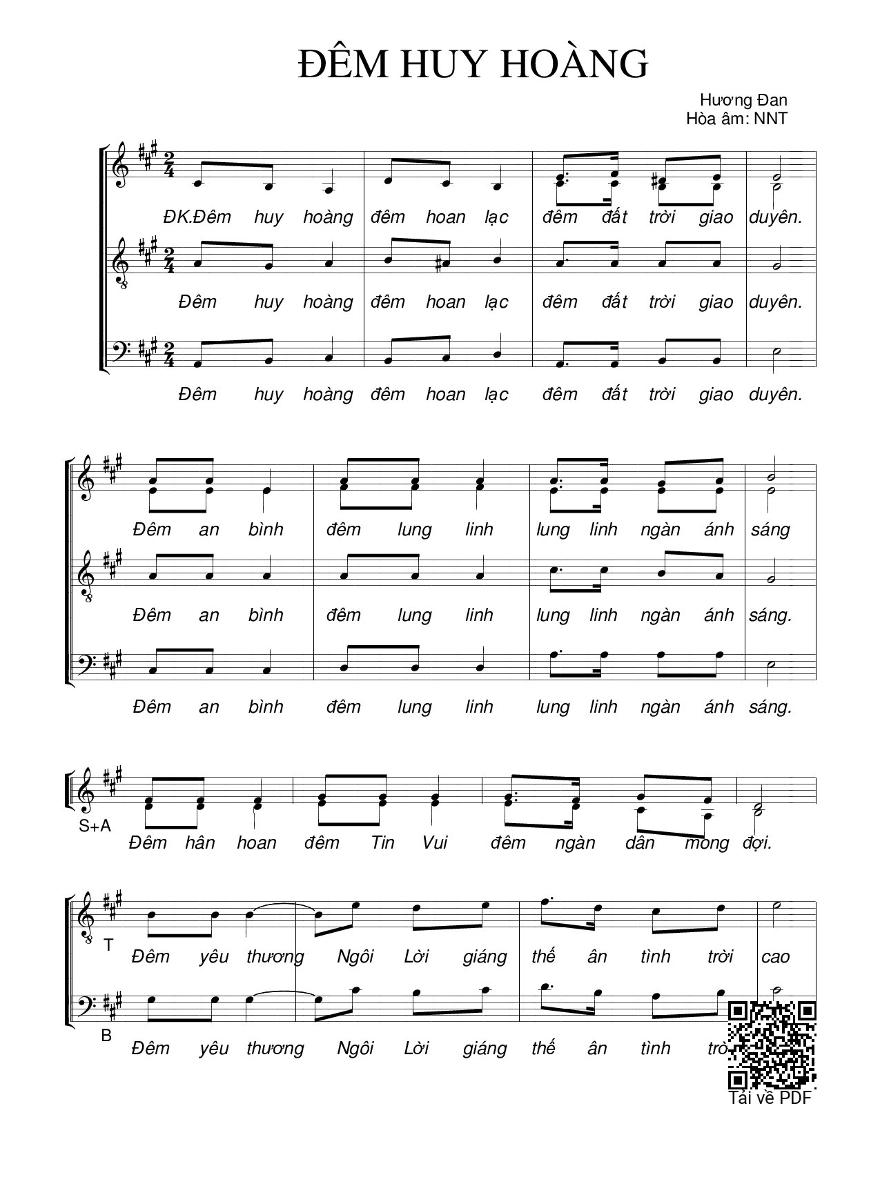 Sheet PDF of Đêm huy hoàng