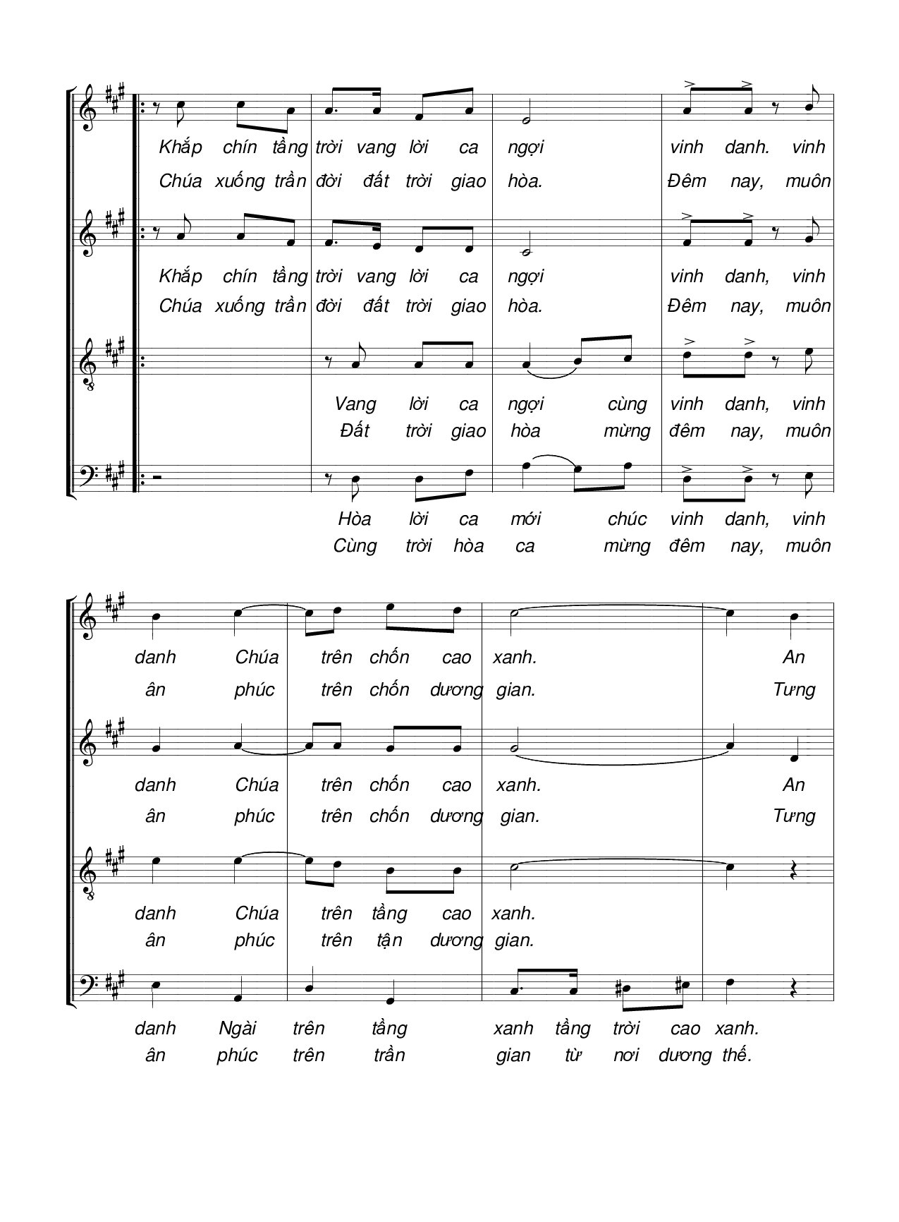 Page 2 of Sheet music PDF Đêm huy hoàng - Hương Đan