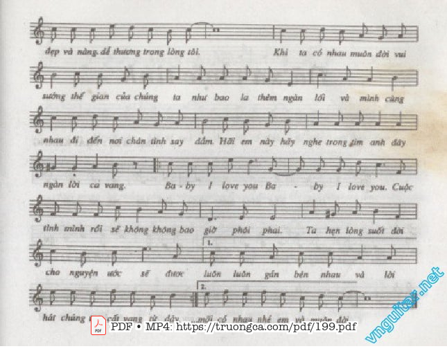 Page 2 of Sheet music PDF Baby anh yêu em - Nhạc Ngoại