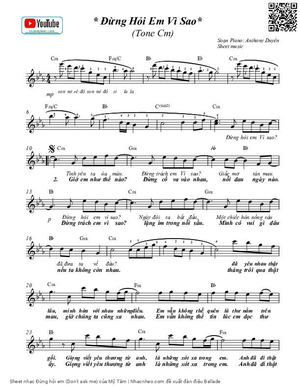 Đừng hỏi em vì sao tình yêu ta úa màu Đừng trách em vì sao giấc mơ tàn mau, Trang 3