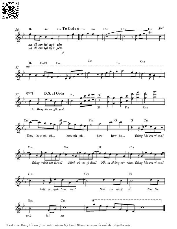 Đừng hỏi em vì sao tình yêu ta úa màu Đừng trách em vì sao giấc mơ tàn mau, Trang 4