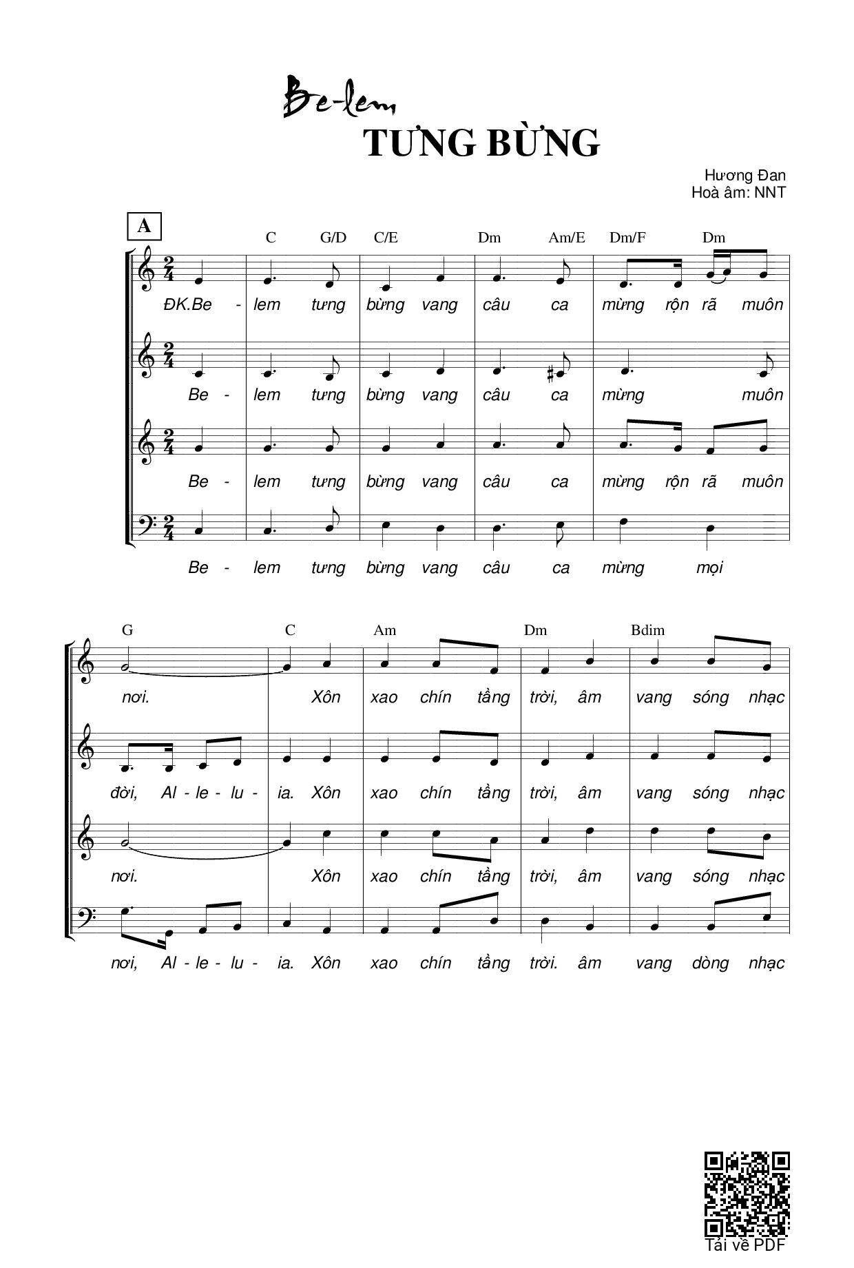 Sheet PDF of Bêlem tưng bừng