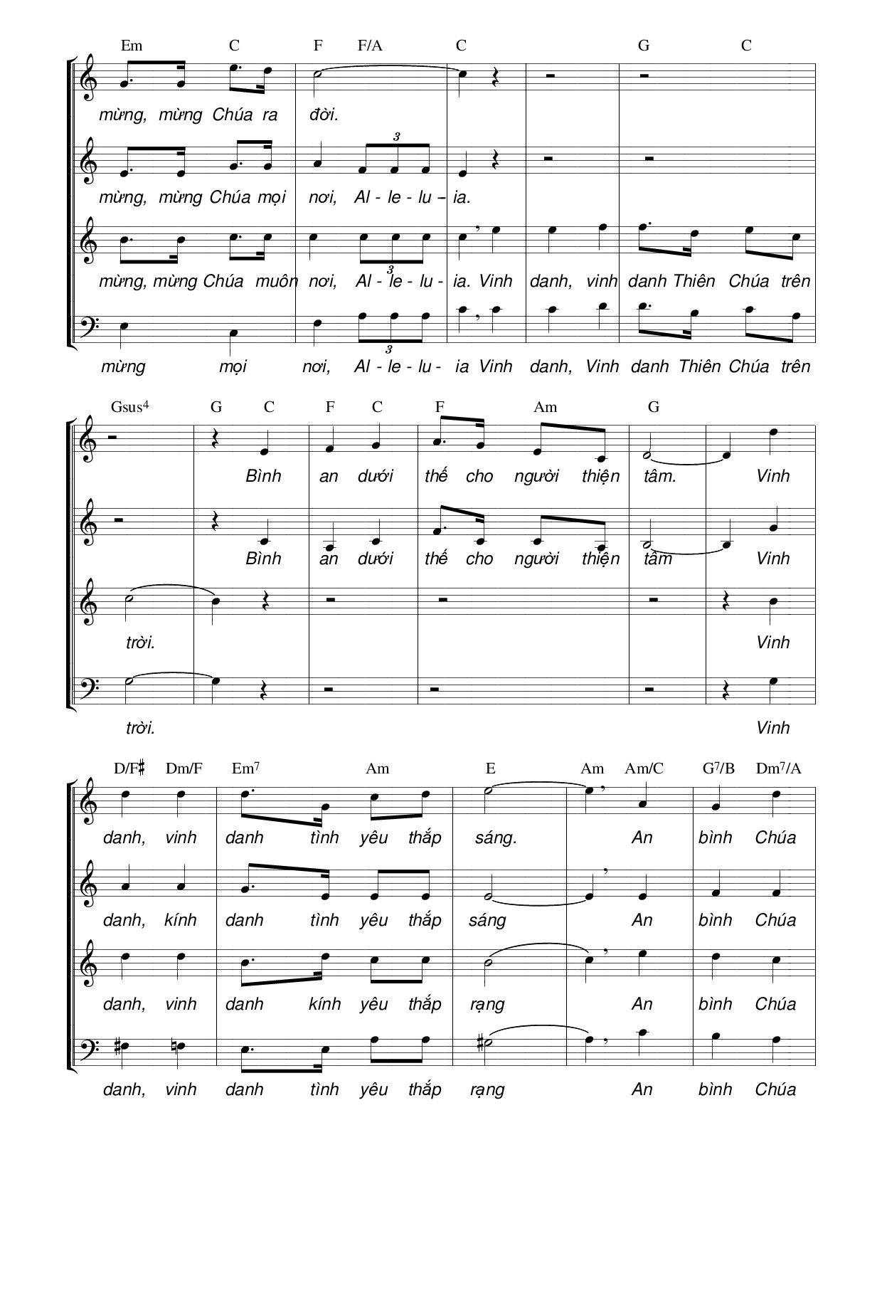 Page 2 of Sheet music PDF Bêlem tưng bừng - Hương Đan