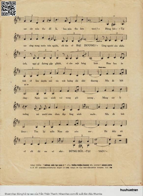 Page 3 of Sheet music PDF Đừng hỏi tại sao - Trần Thiện Thanh