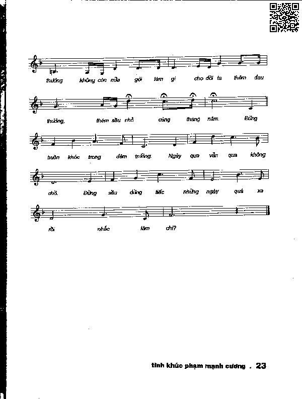 Page 2 of Sheet music PDF Đừng khóc dĩ vãng - Phạm Mạnh Cương