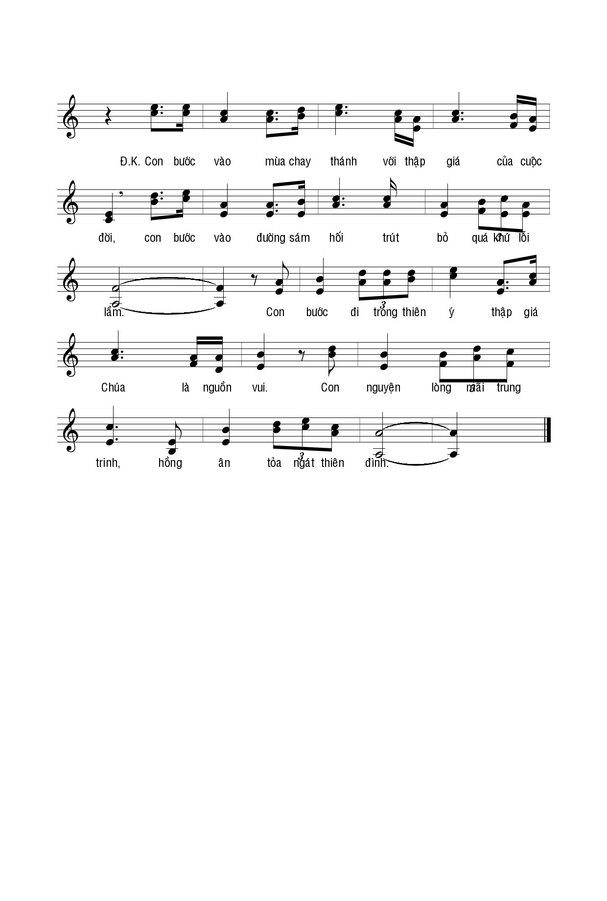 Page 2 of Sheet music PDF Trở về - Hương Đan