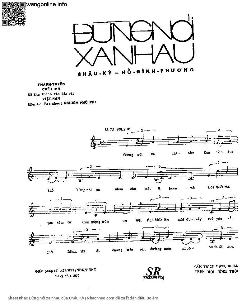 Page 2 of Sheet music PDF Đừng nói xa nhau - Châu Kỳ