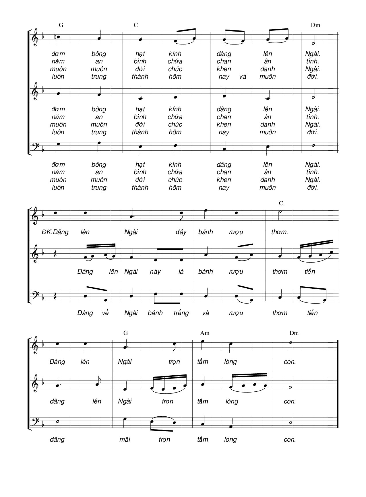 Page 3 of Sheet music PDF Với Mẹ con dâng (3 bè) - Hương Đan
