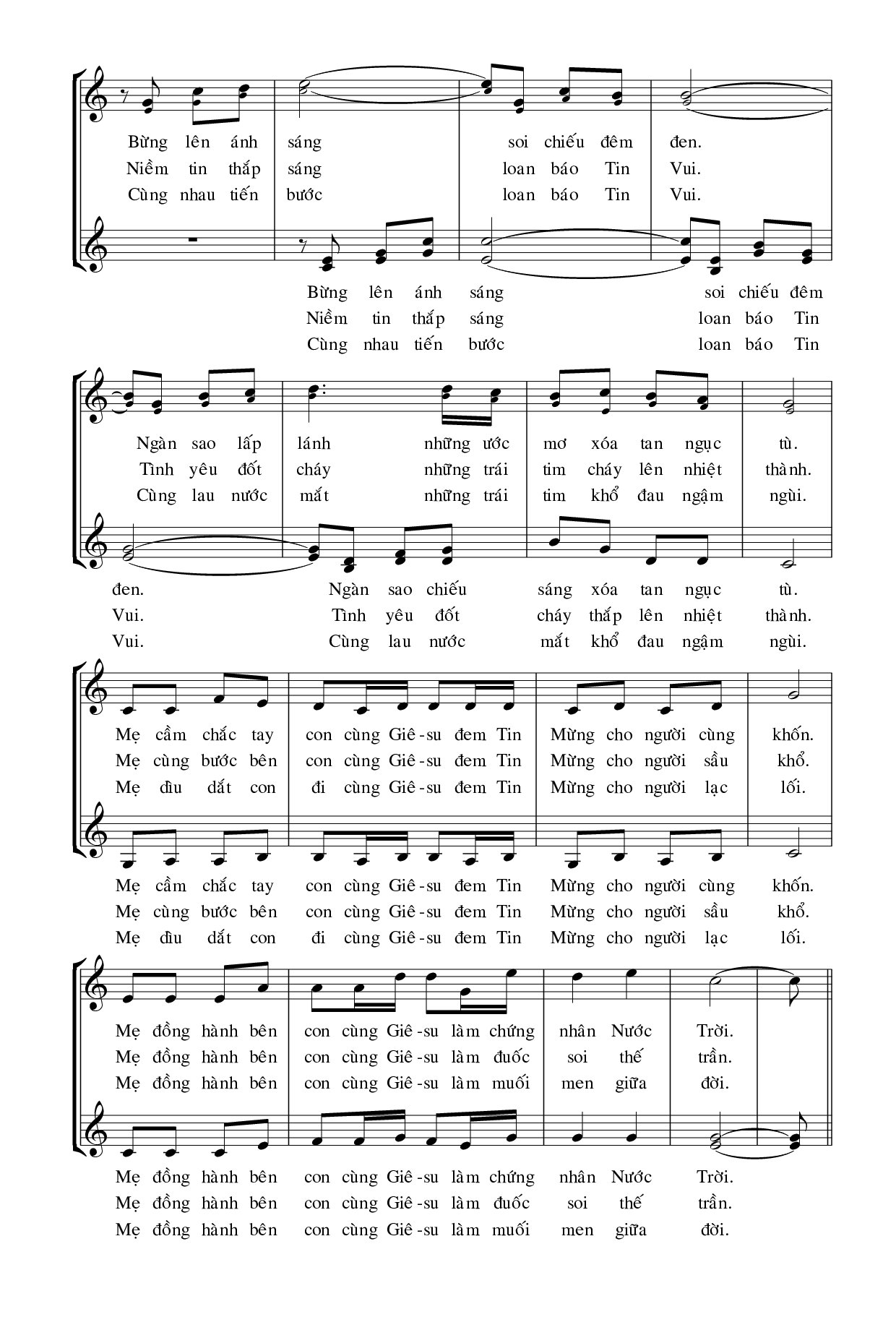 Page 3 of Sheet music PDF Với Mẹ ra khơi - Hương Đan