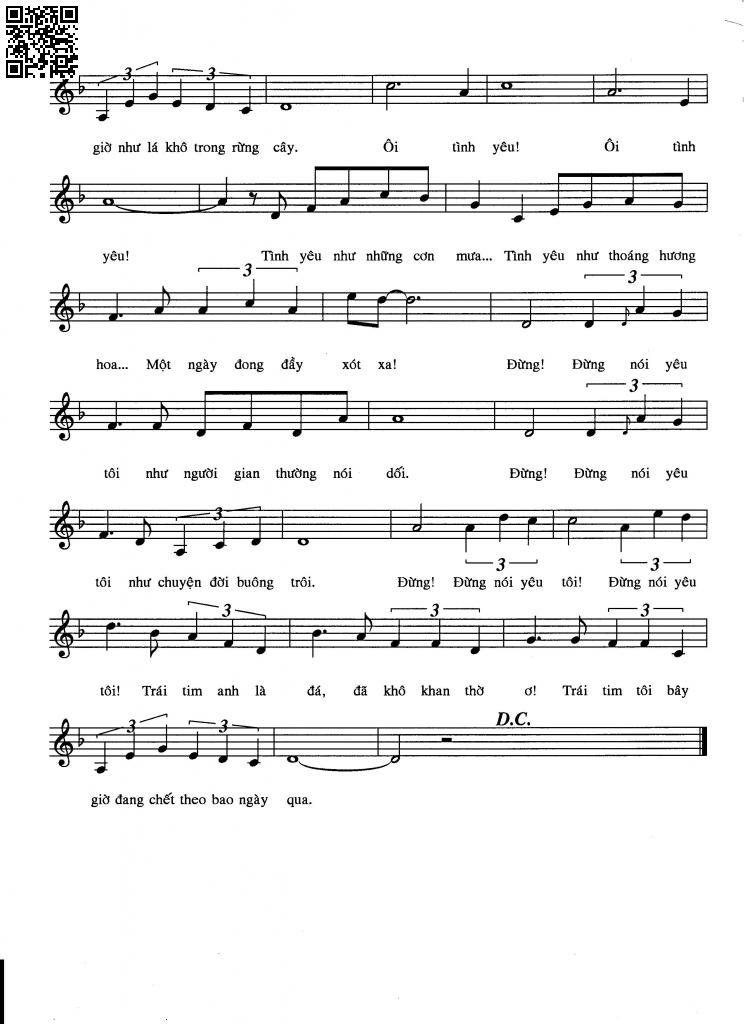Page 2 of Sheet music PDF Đừng nói yêu tôi - Anh Bằng