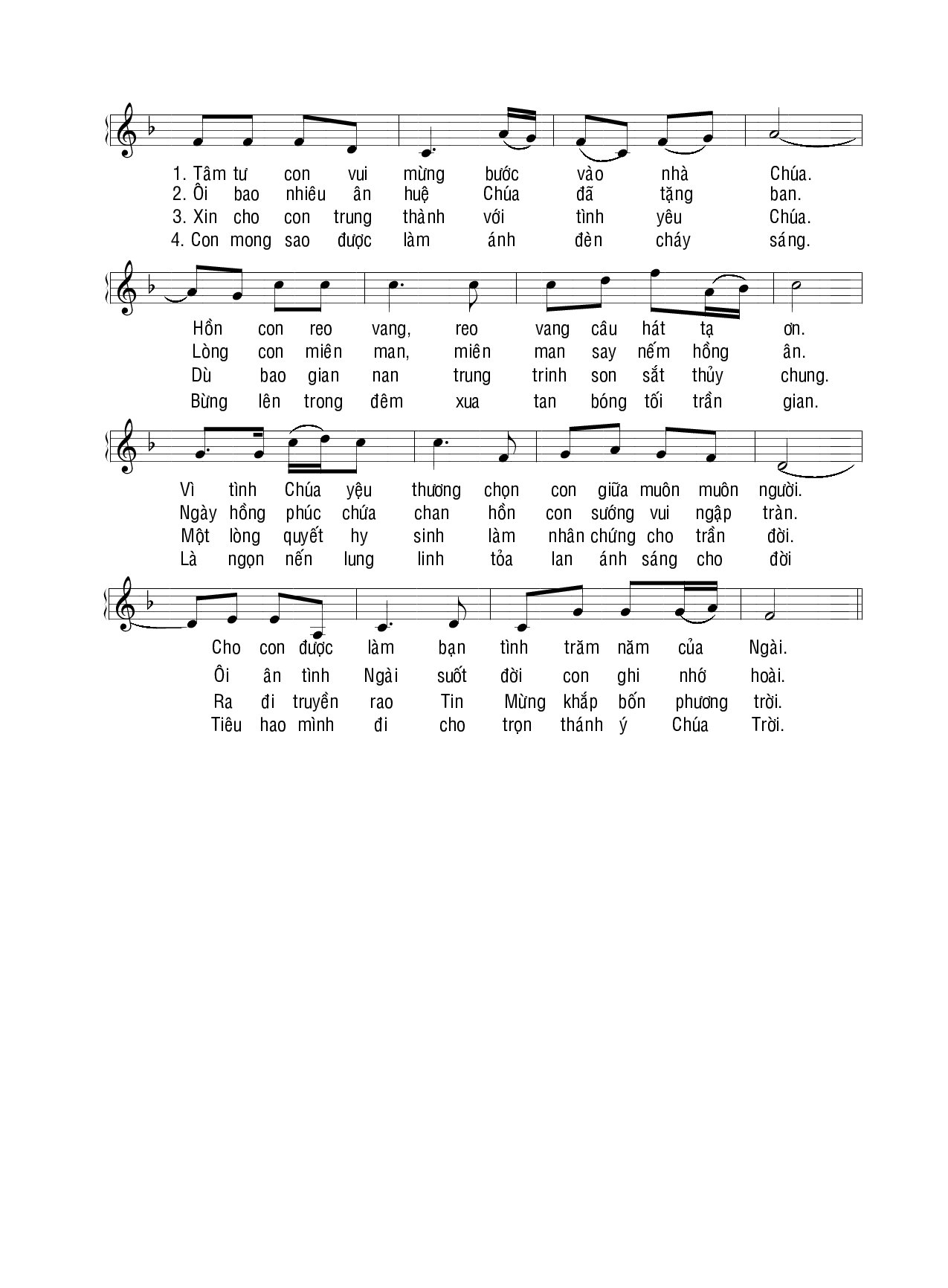Page 2 of Sheet music PDF Hãy mau tiến vào - Hương Đan