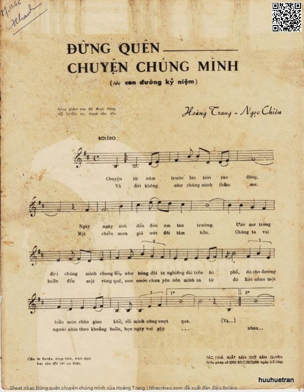 Page 2 of Sheet music PDF Đừng quên chuyện chúng mình - Hoàng Trang
