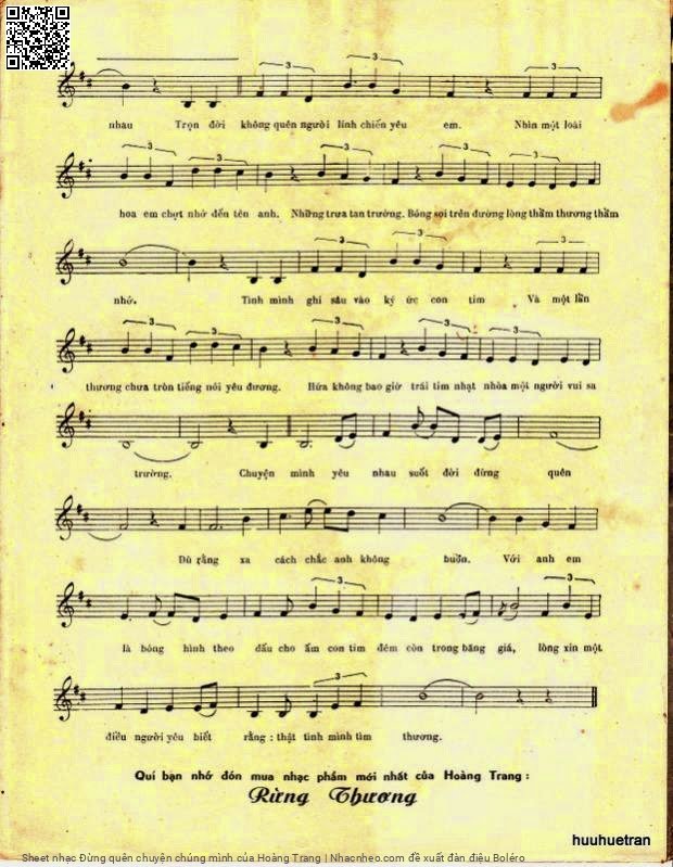 Page 3 of Sheet music PDF Đừng quên chuyện chúng mình - Hoàng Trang