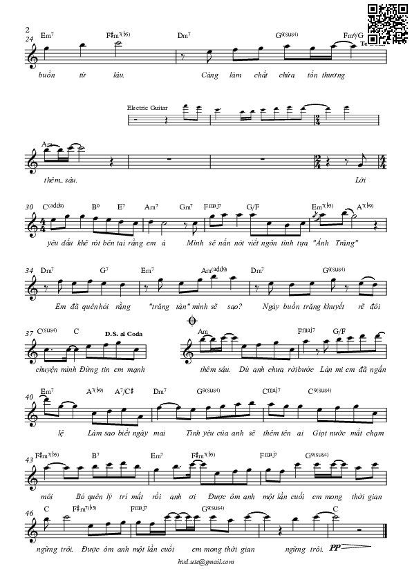 Page 2 of Sheet music PDF Đừng tin em mạnh mẽ - Mr. Siro