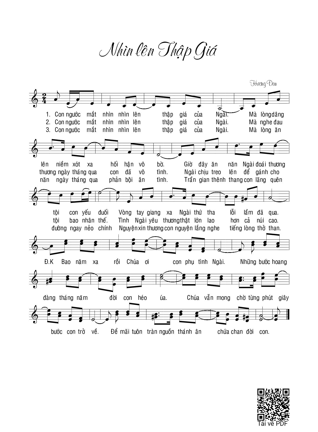 Sheet PDF of Nhìn Lên Thập Giá