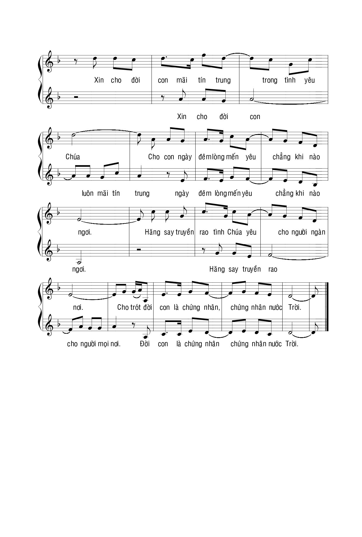 Page 2 of Sheet music PDF Ân Tình Thánh - Hương Đan