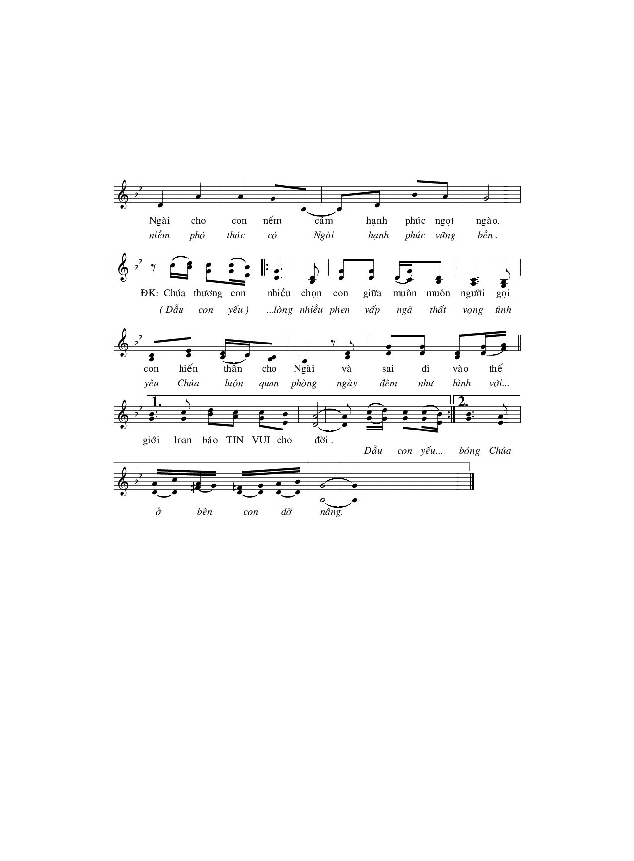 Page 2 of Sheet music PDF Con Muốn Theo Ngài - Hương Đan