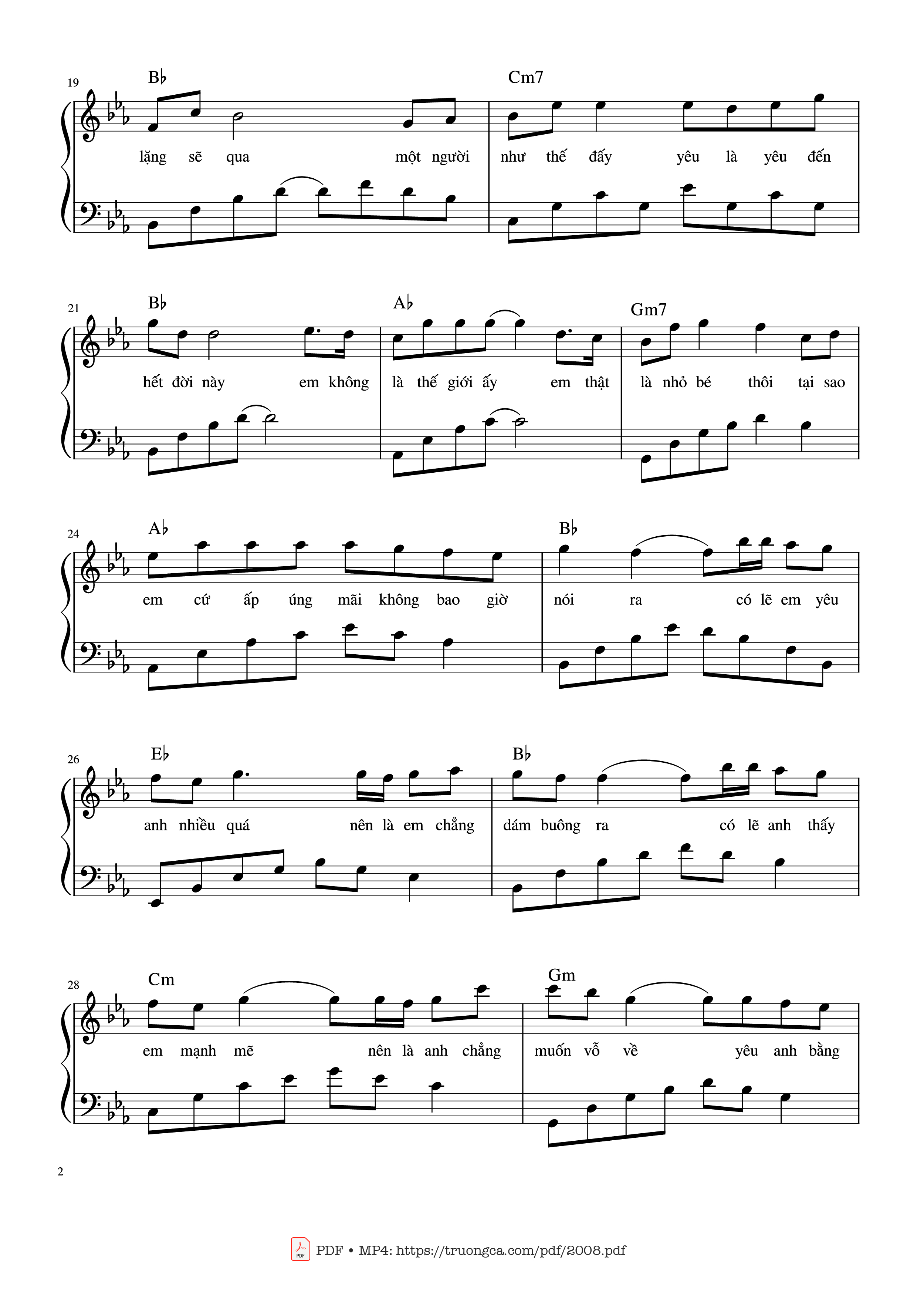 Page 2 of Sheet music PDF Đừng yêu nữa, em mệt rồi Piano - Nguyễn Phúc Thiện