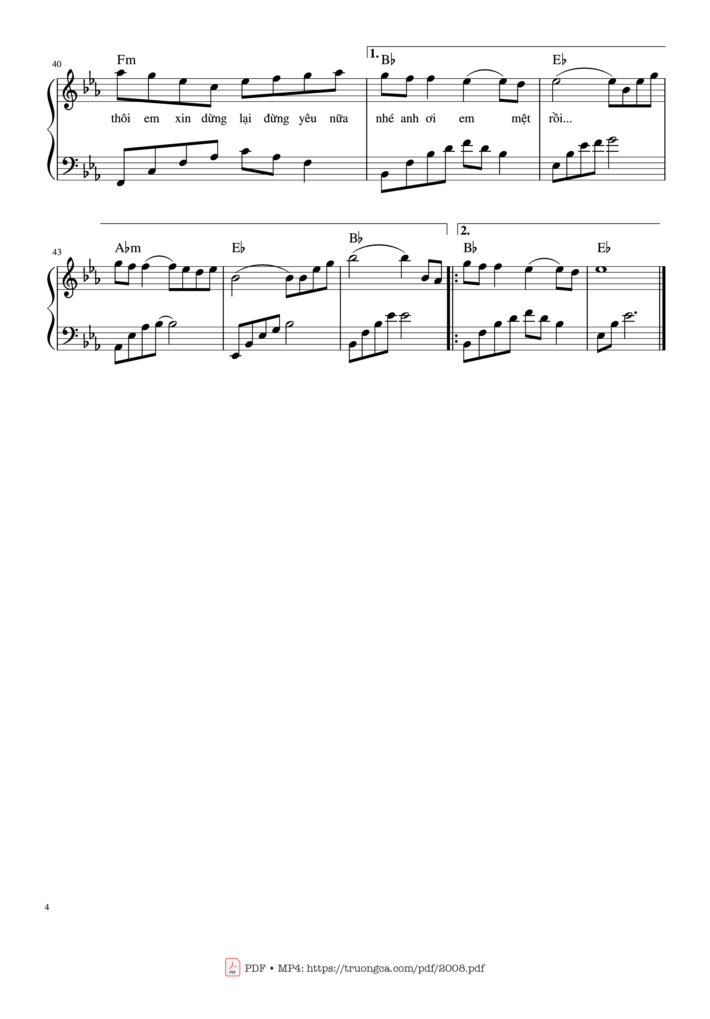 Page 4 of Sheet music PDF Đừng yêu nữa, em mệt rồi Piano - Nguyễn Phúc Thiện