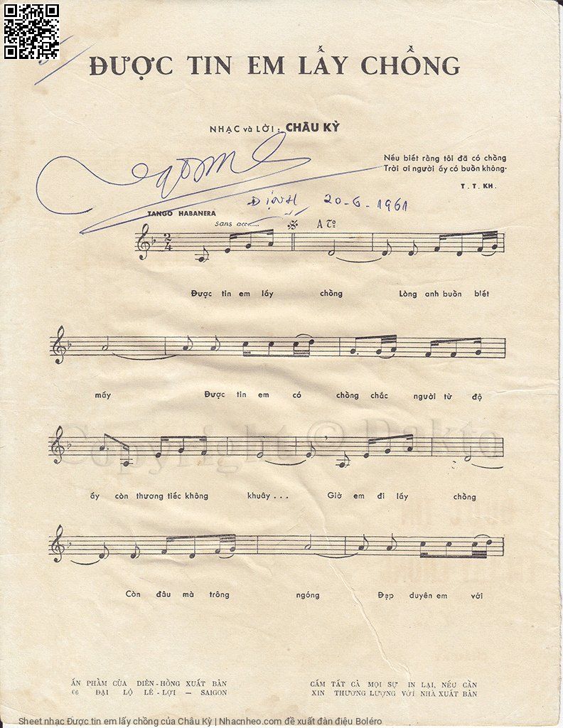 Page 2 of Sheet music PDF Được tin em lấy chồng - Châu Kỳ