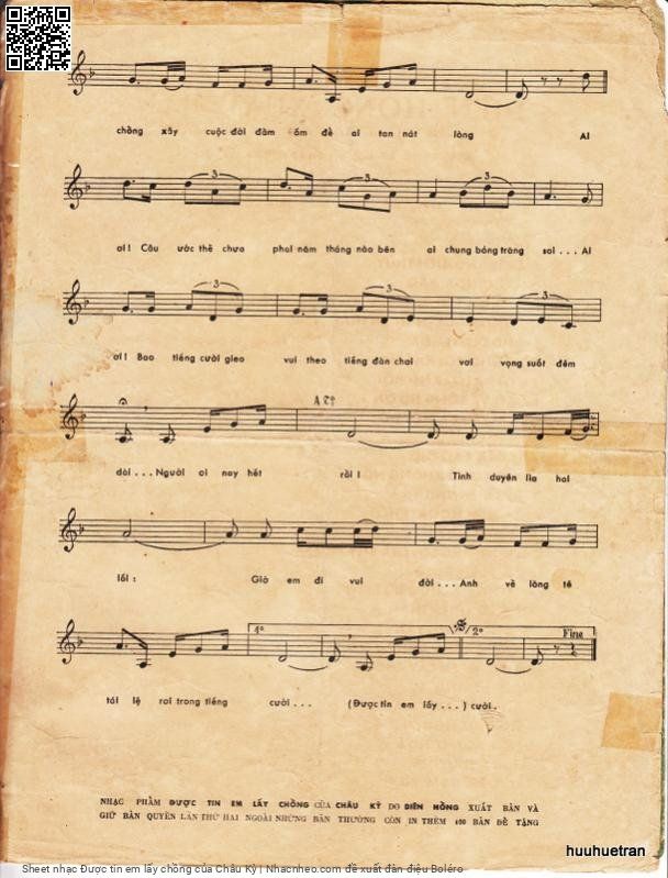 Page 7 of Sheet music PDF Được tin em lấy chồng - Châu Kỳ