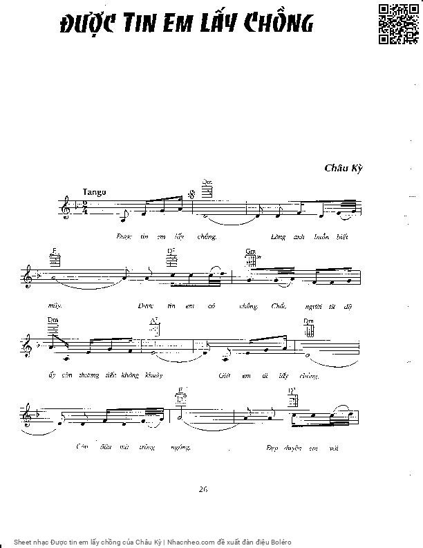 Page 9 of Sheet music PDF Được tin em lấy chồng - Châu Kỳ