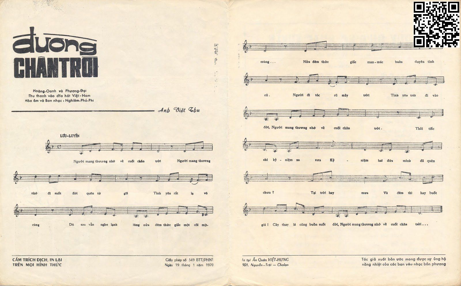 Page 2 of Sheet music PDF Đường chân trời - Anh Việt Thu
