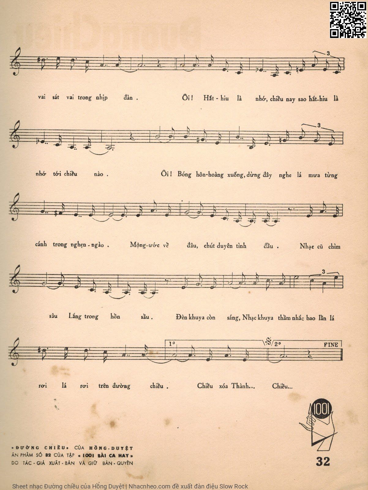 Page 4 of Sheet music PDF Đường chiều - Hồng Duyệt