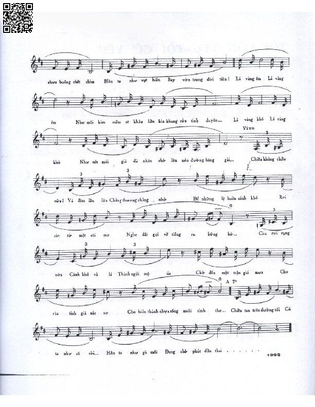 Page 4 of Sheet music PDF Đường chiều lá rụng - Phạm Duy