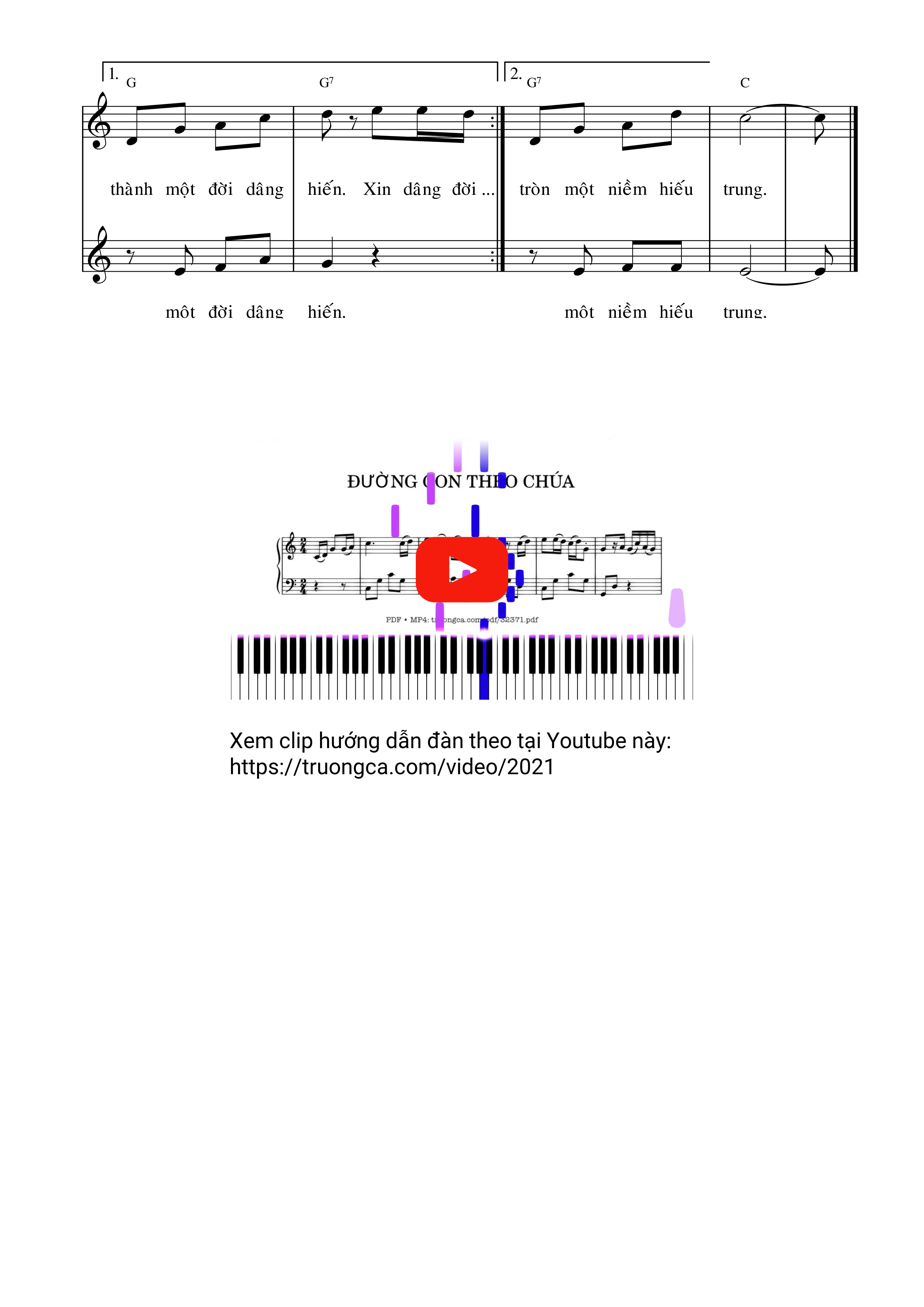 Page 3 of Sheet music PDF Đường con theo Chúa - Lm. Ân Đức