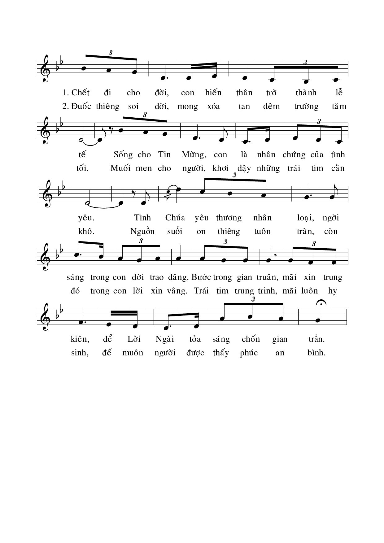 Page 2 of Sheet music PDF Huyền nhiệm đời Linh mục - Hiền Hòa