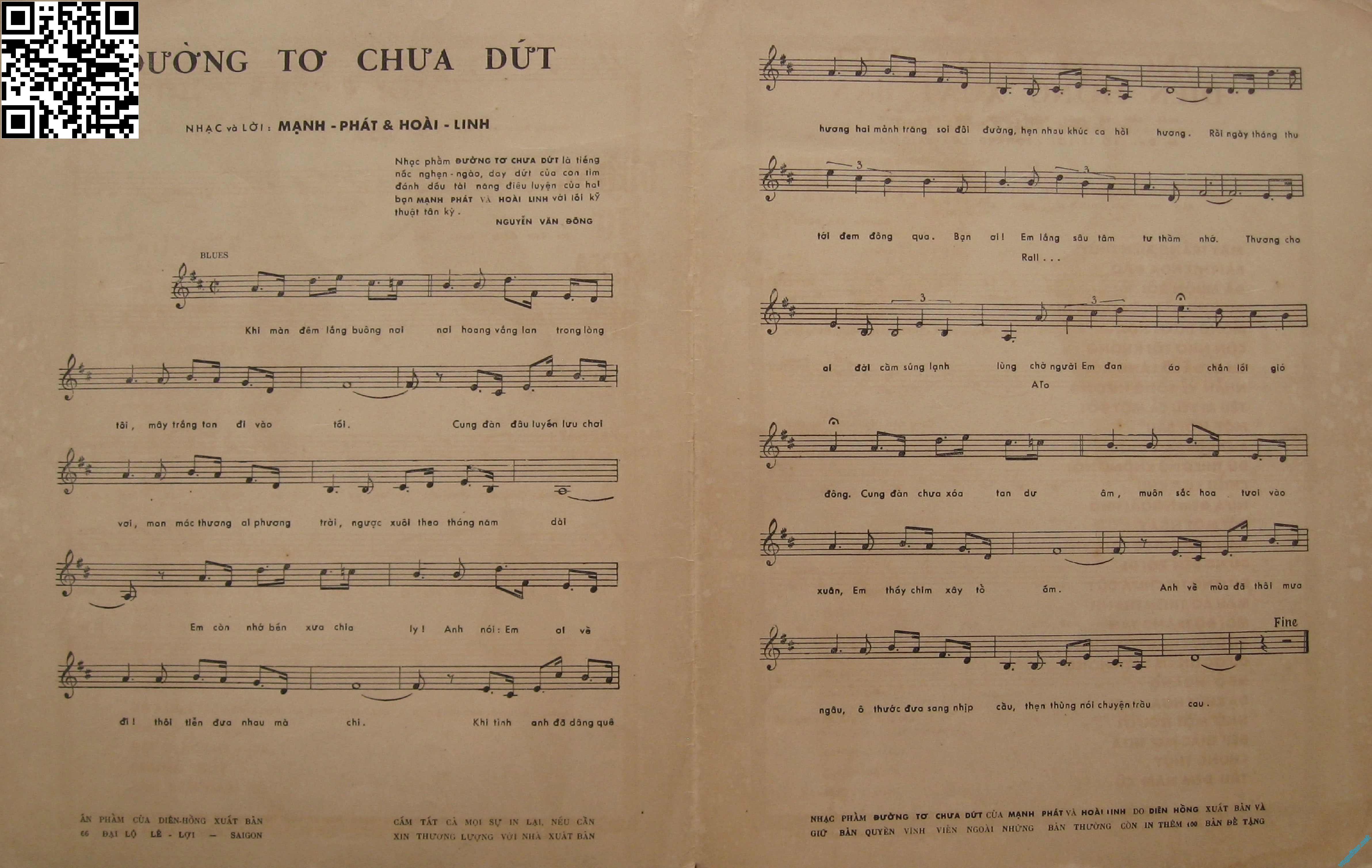Page 2 of Sheet music PDF Đường tơ chưa dứt - Mạnh Phát