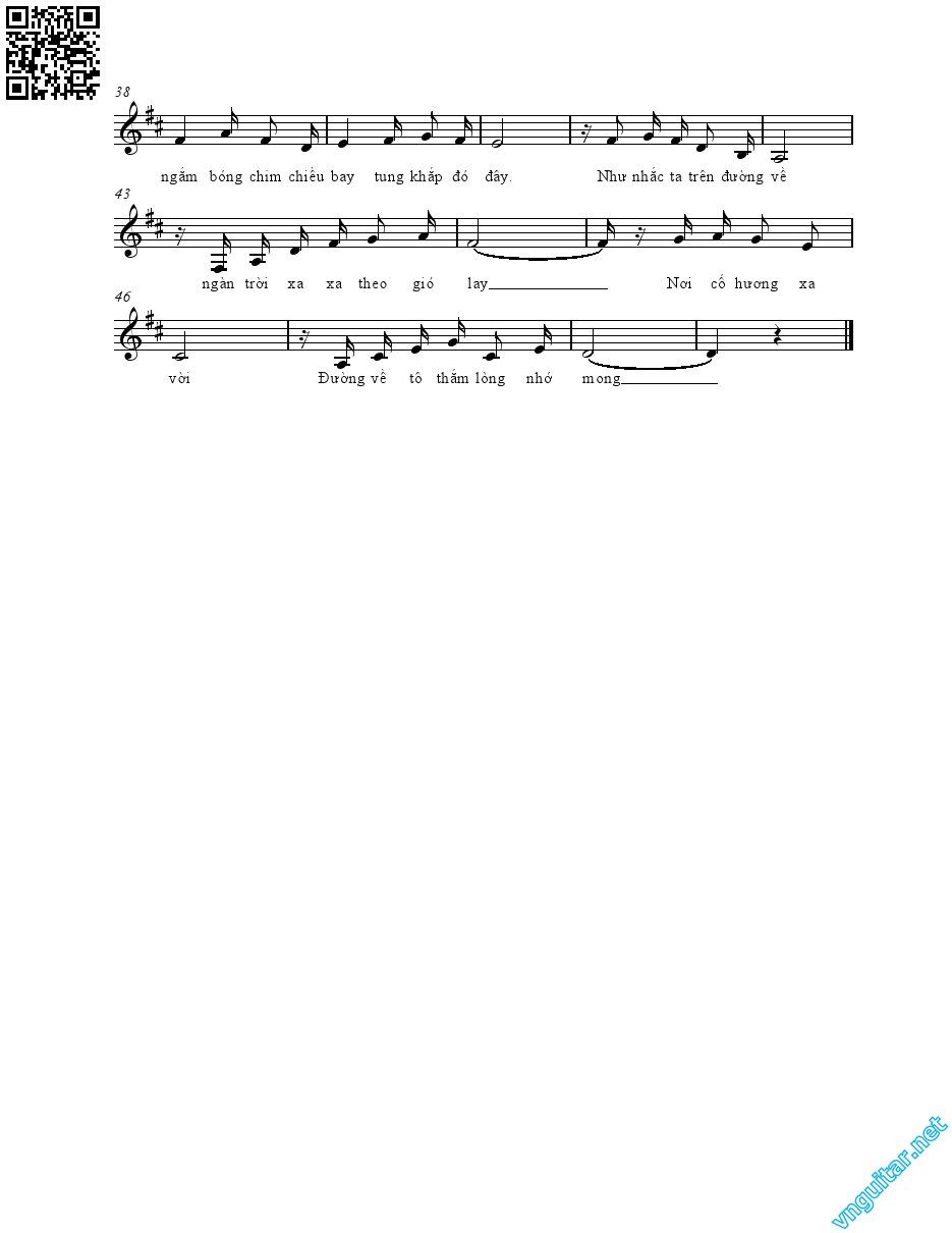 Page 6 of Sheet music PDF Đường về - Hoàng Trọng